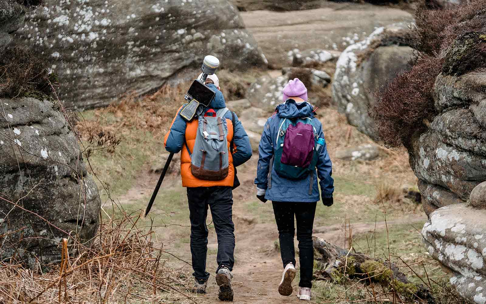 Geography students on fieldwork.