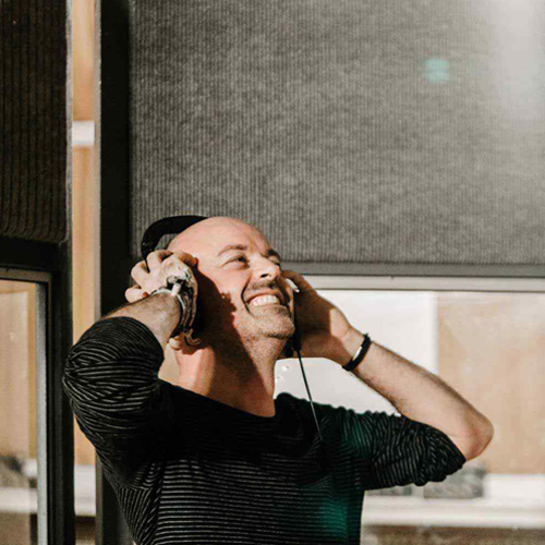 A music production student in recording studios at Abbey Road.